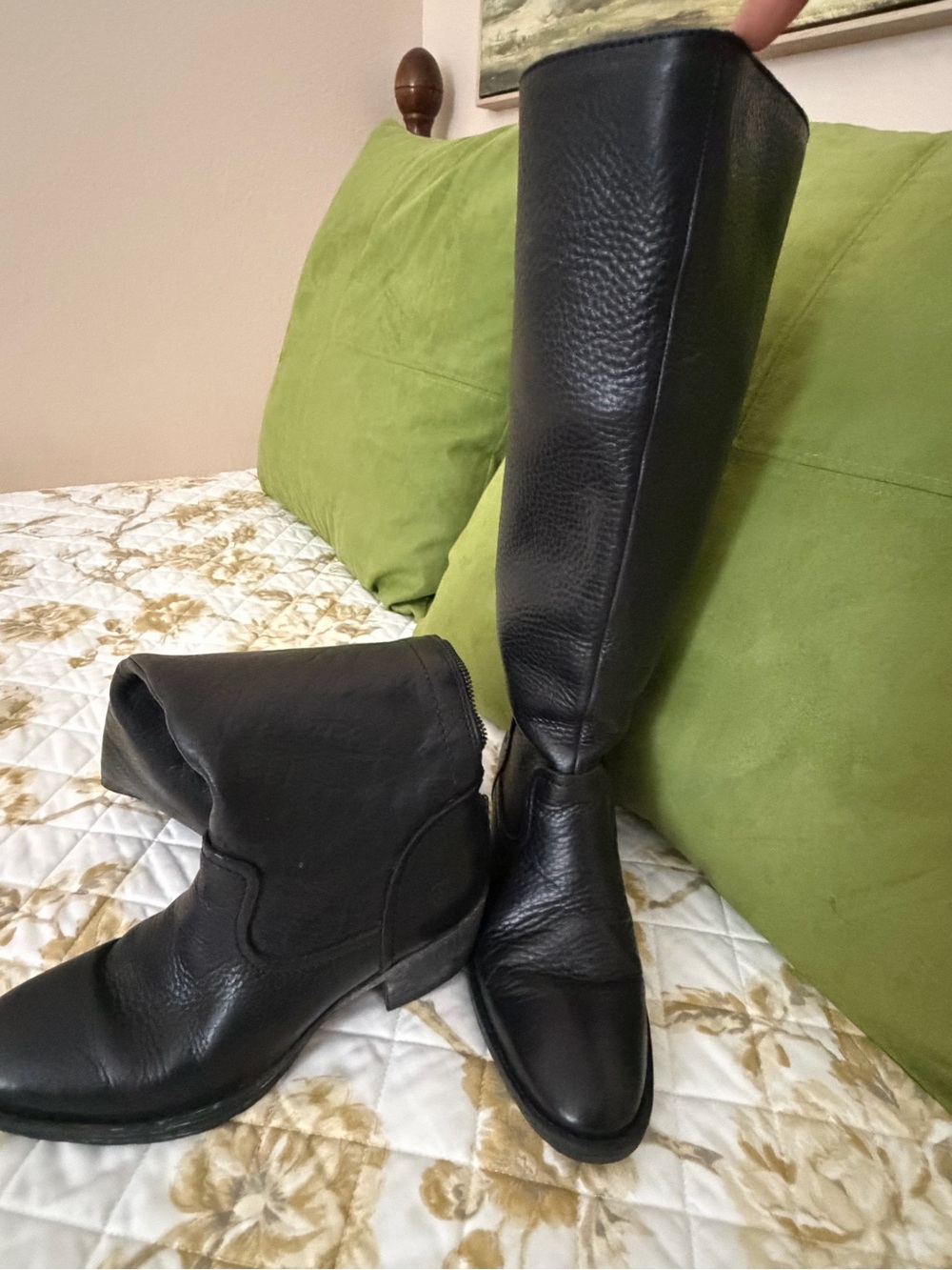 Born Black Leather Knee-High knee high boots